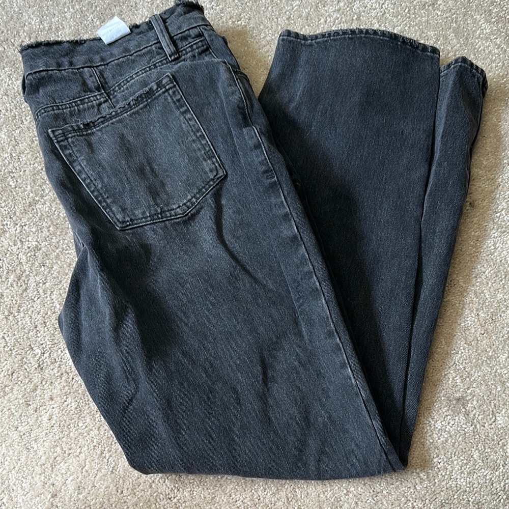 Good American Dark Gray Straight Jeans